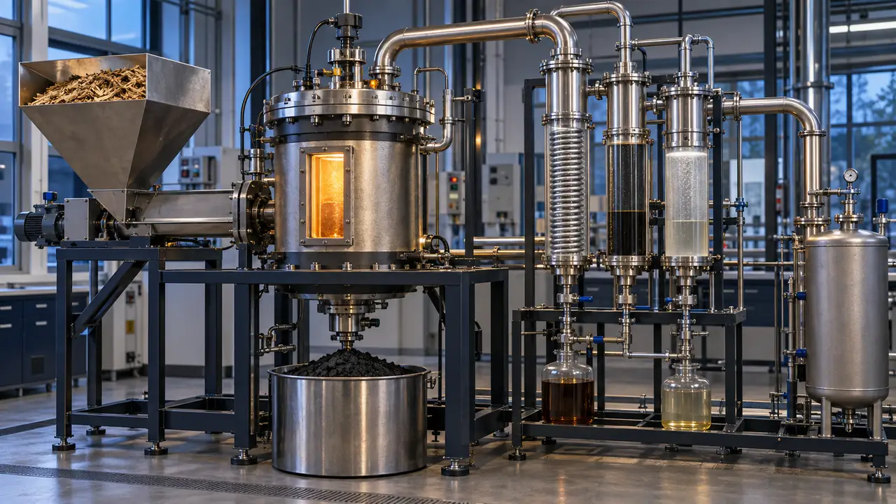 Thermochemical waste-to-energy pilot plant in an engineering laboratory